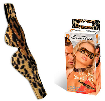 Леопардовая мягкая маска на глаза