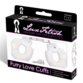 Наручники с белым мехом