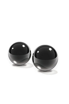Вагинальные шарики Small Black Glass Ben-Wa Balls из стекла черные