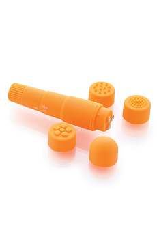 Вибратор с насадками 9,5см оранжевый