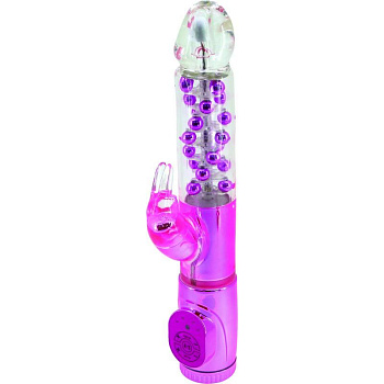 Вибратор с клиторальным стимул. розовый